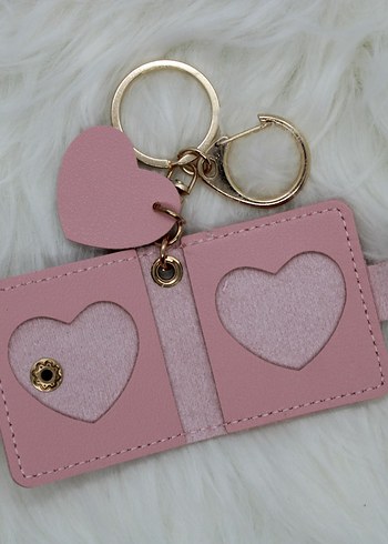 pembe kalp detaylı kadın anahtarlık - Görsel 3