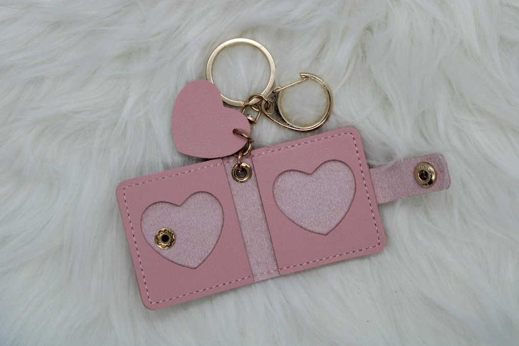 pembe kalp detaylı kadın anahtarlık - Görsel 3