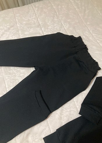 Siyah Pul Detaylı çocuk 5 6 yas esofman takımı - Görsel 3