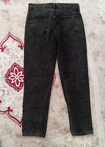 Gri Batik Desenli Bol Kesim Kadın Kot - Görsel 2