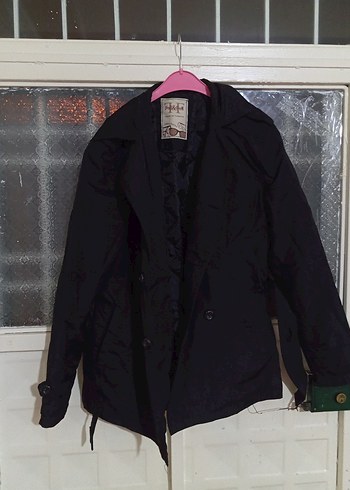 Siyah Kuşaklı Midi Kadın Trençkot - Görsel 3