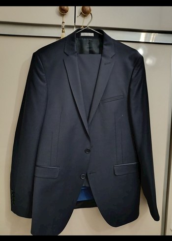 lacivert Erkek Regular Fit Kruvaze Takım Elbise - Görsel 8