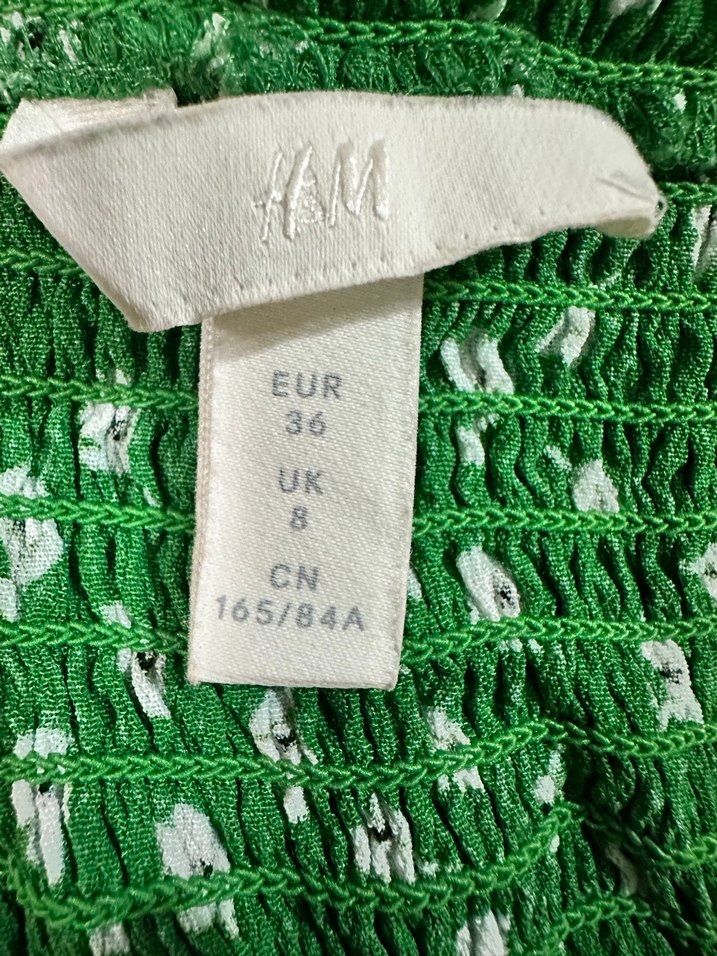 Yeşil V Yakalı Uzun Kollu Bluz - Görsel 4