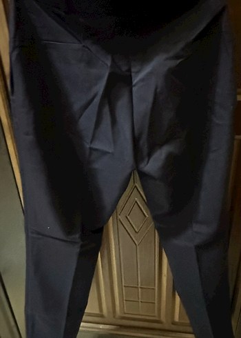 Kadın Lacivert Midi Kumaş Pantolon - Görsel 4