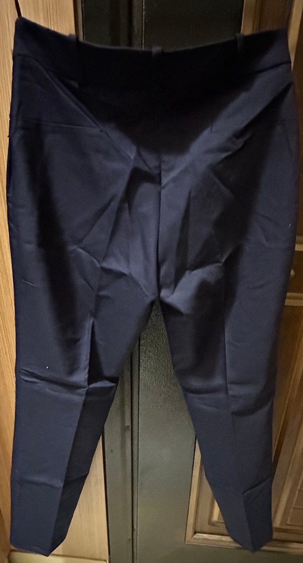 Kadın Lacivert Midi Kumaş Pantolon - Görsel 3