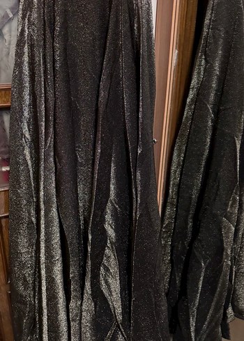 Simli kahverengi Abiye Elbise - Görsel 8