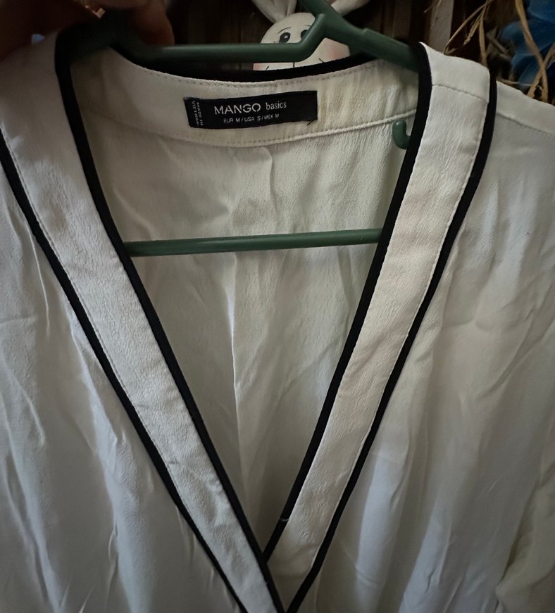 Beyaz Siyah Uzun Kollu Kemerli Tulum - Görsel 3