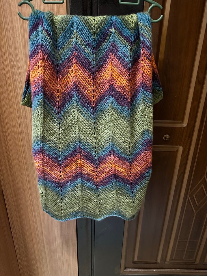 Bohem Çok Renkli Uzun Örgü Şal - Görsel 2