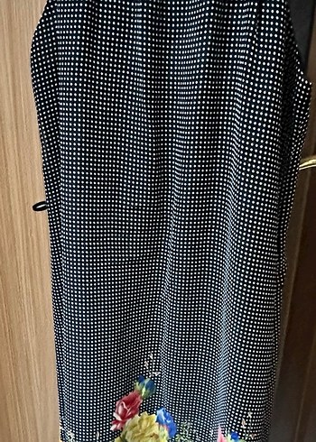 Bohem Siyah Midi Günlük Elbise - Görsel 2