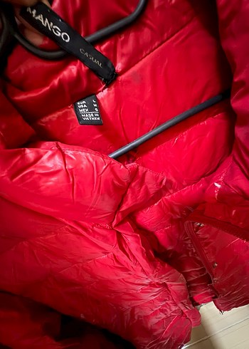 Düğmeli Kırmızı Kadın Midi Mont - Görsel 4