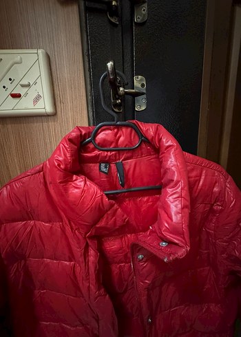 Düğmeli Kırmızı Kadın Midi Mont - Görsel 2