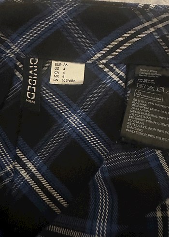 Lacivert Ekose Pilili Mini Etek - Görsel 3