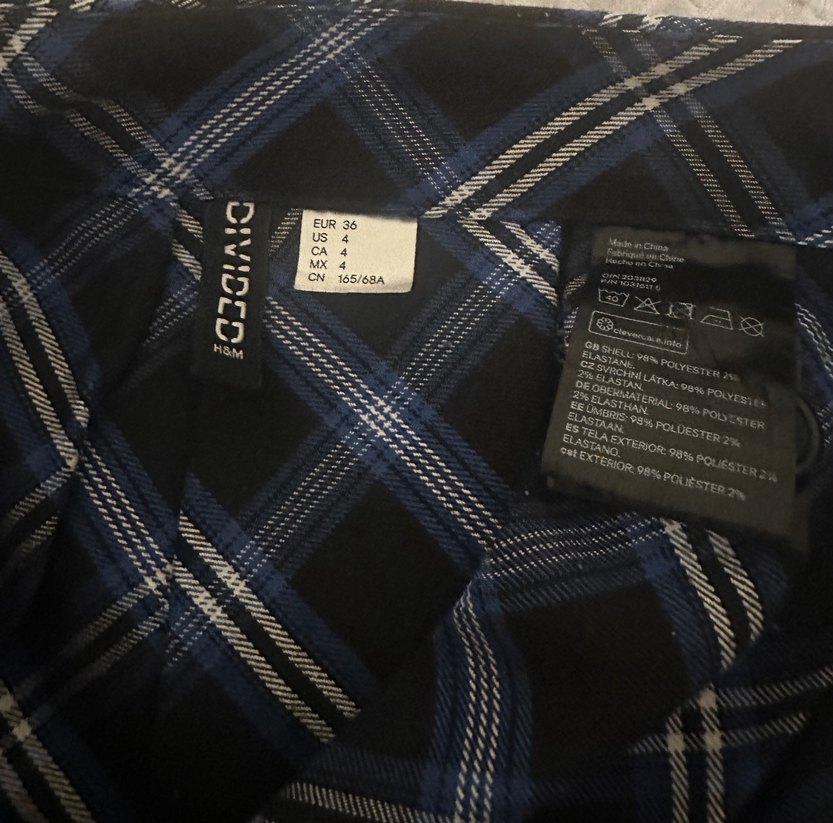 Lacivert Ekose Pilili Mini Etek - Görsel 3