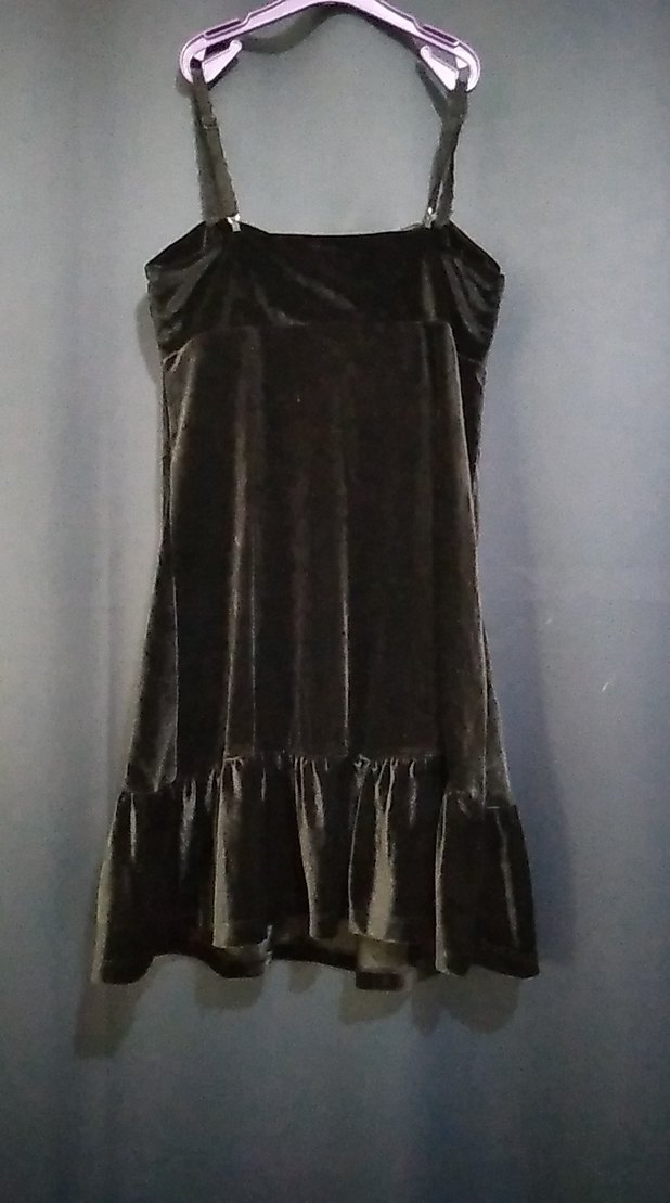 Siyah Straplez Midi Gotik Elbise - Görsel 2