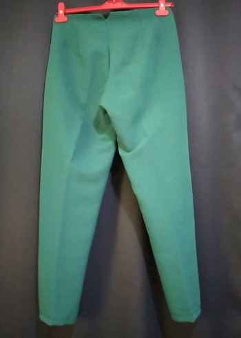 Kadın Yeşil Midi Kumaş Pantolon - Görsel 2