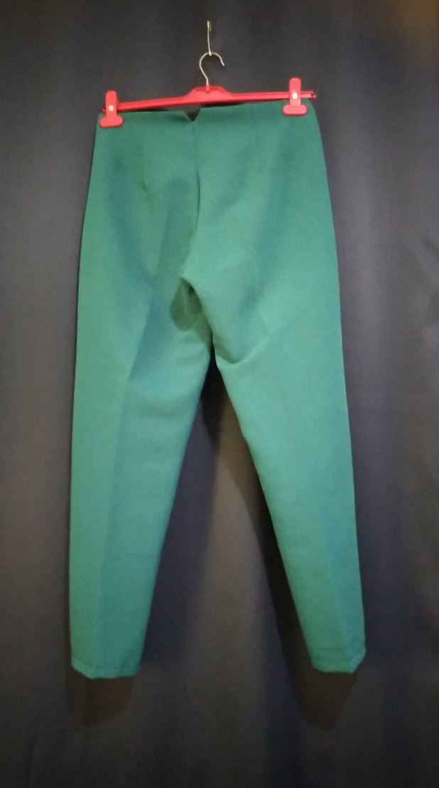 Kadın Yeşil Midi Kumaş Pantolon - Görsel 2