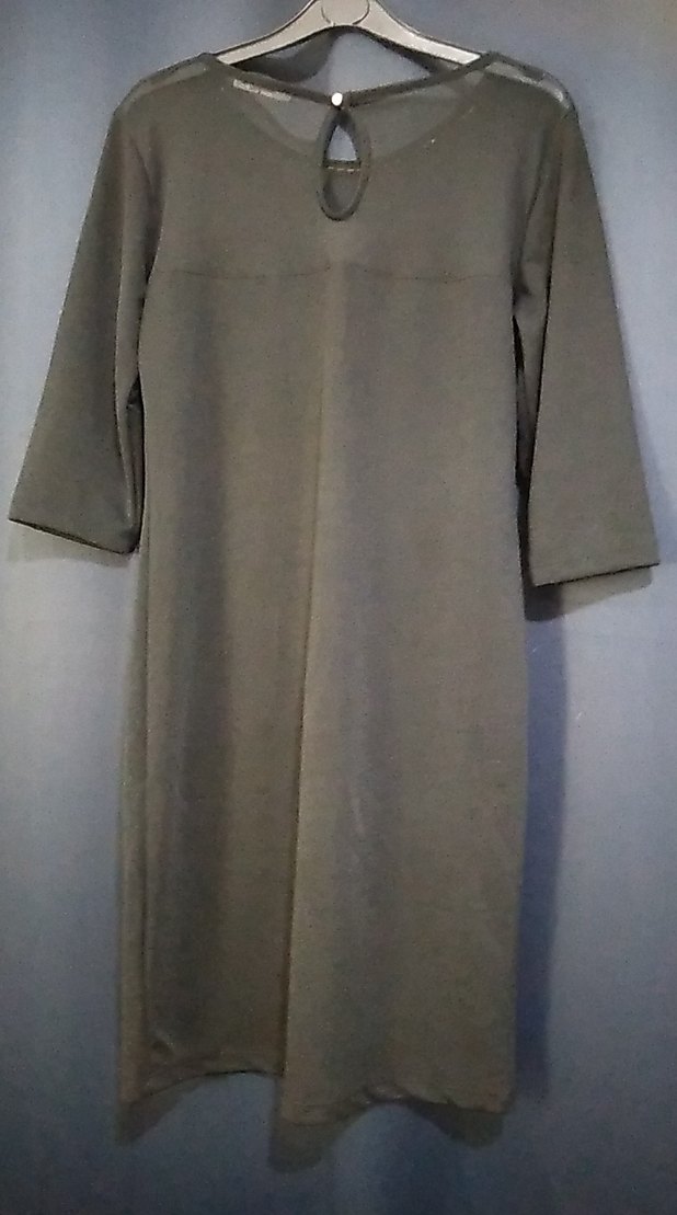 kısa Kollu siyah Kadın Ofis Elbisesi - Görsel 2