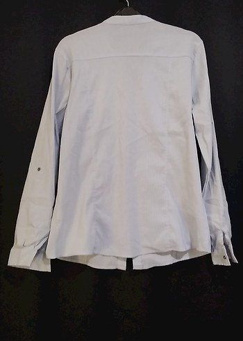 Düğmeli Beyaz Kadın Gömlek - Görsel 2