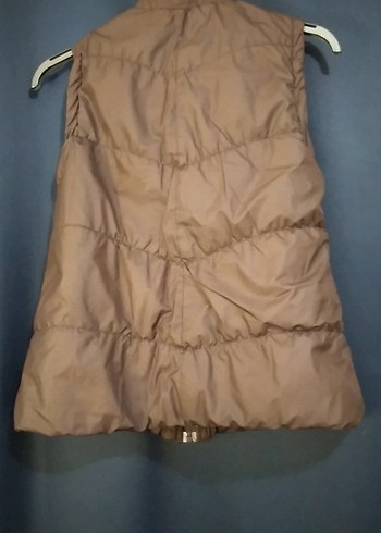 kahverengi Kadın Fermuarlı Yelek - Görsel 2