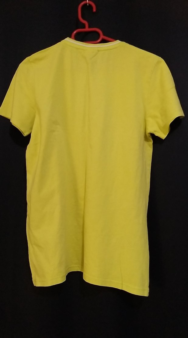 Erkek Sarı Baskılı Kısa Kollu Tişört - Görsel 2