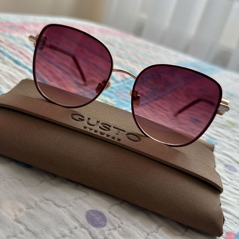 Bordo Transparan Gusto Kadın Güneş Gözlüğü - Görsel 5