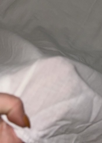 Askılı Beyaz Uzun Hamile elbise L beden keten - Görsel 3