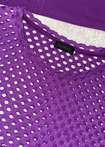 Mor Dantelli Straplez Crop Top - Görsel 2