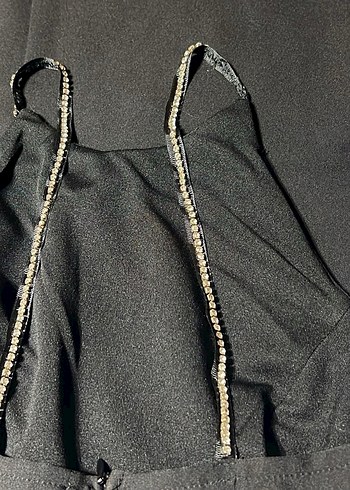 Siyah  abiye Uzun Kadın Tulum 34 beden - Görsel 4