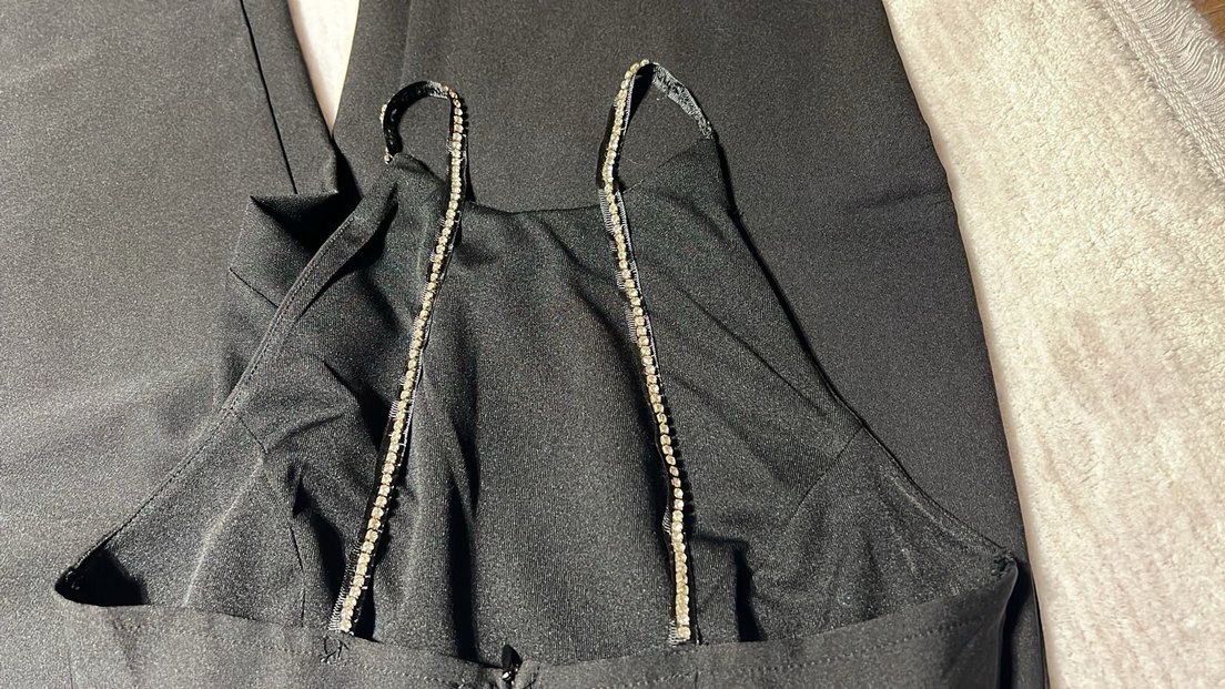 Siyah  abiye Uzun Kadın Tulum 34 beden - Görsel 4