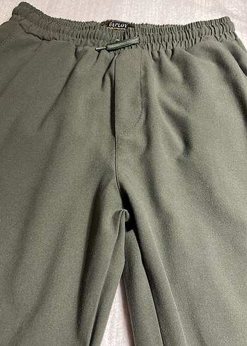 Gri Yeşil Rahat Kesim erkek yazlık Pantolon - Görsel 2