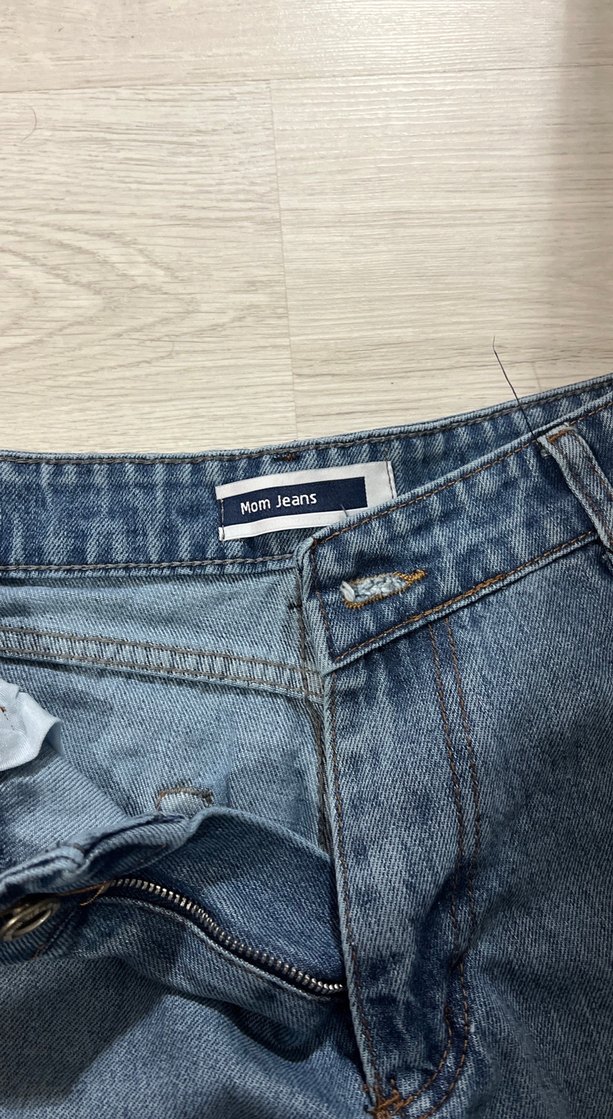 Kadın Mavi Bol Kesim Midi Kot Pantolon - Görsel 3