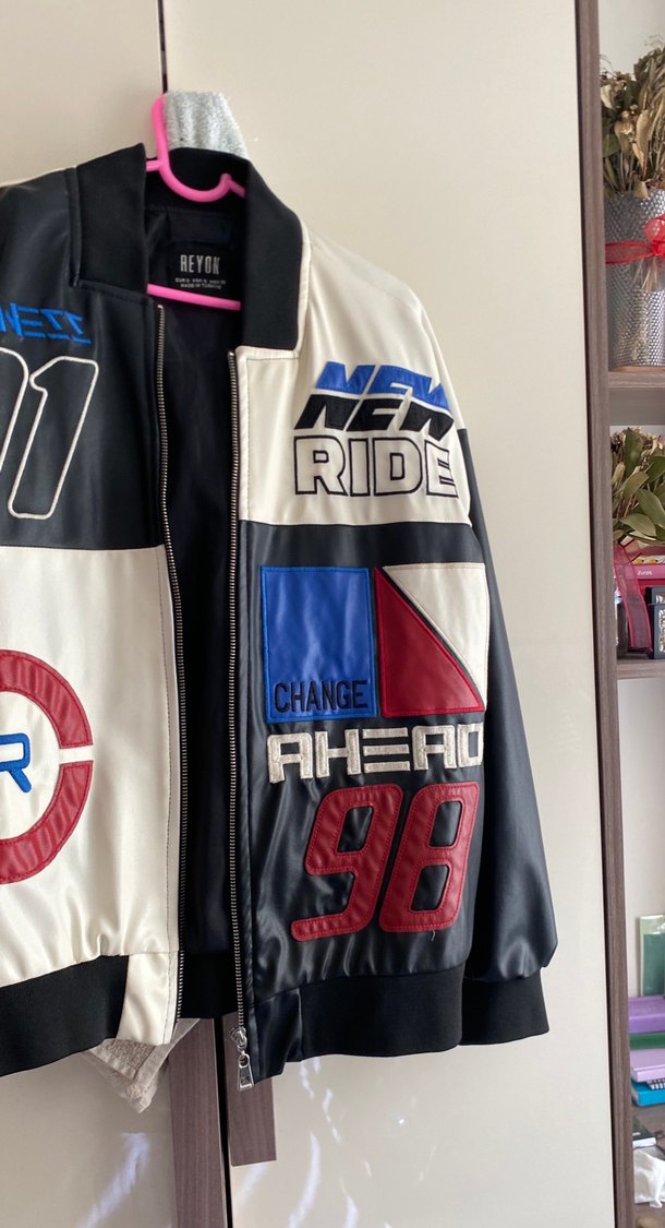 Baskılı Deri Ceket - Görsel 4