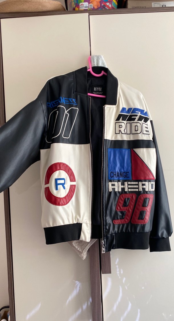 Baskılı Deri Ceket - Görsel 2