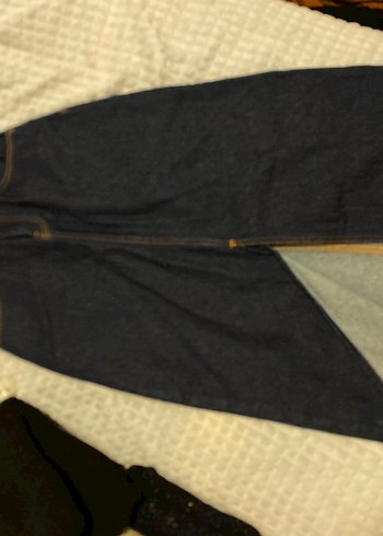 Urban Outfitters Urbantıger Lacivert Midi Kot Etek