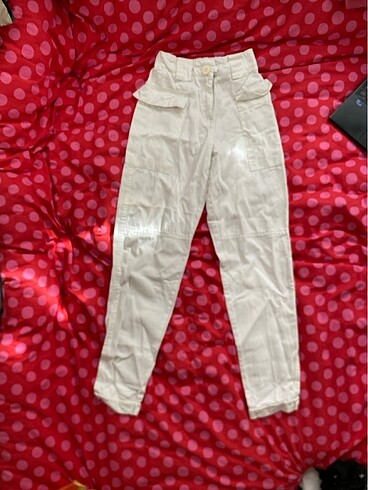Bershka beyaz kot pantolon