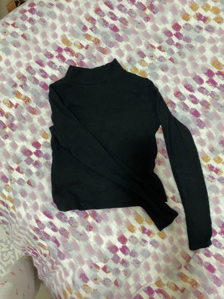 Siyah Boğazlı Kadın Triko Body - Görsel 2