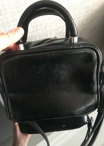 Zara Siyah Deri Çanta - Görsel 2