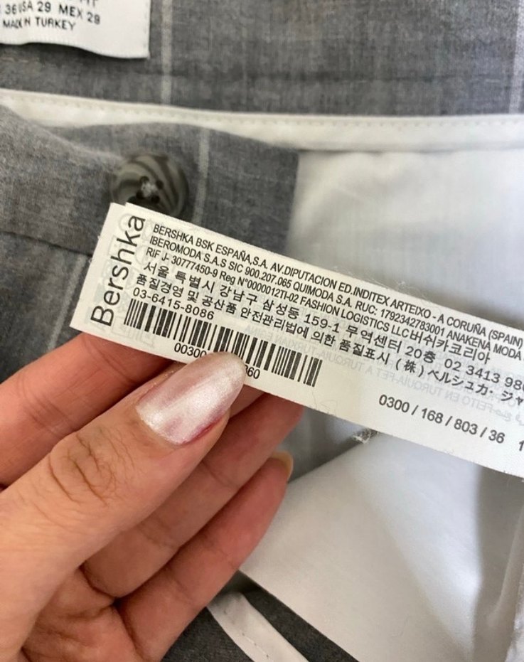 Gri Kareli Düğmeli Kadın Kumaş Pantolon - Görsel 4