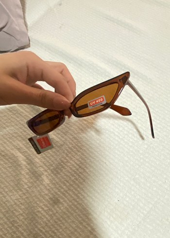 Retro Bohem Tarzı UV400 Korumalı Kahverengi Gözlük - Görsel 2