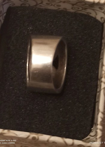 925 syar gümüş kemer Detaylı Siyah Vintage Kadın Yüzük - Görsel 3