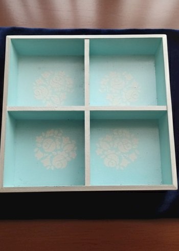 Turkuaz Bölmeli Makyaj ve Takı Kutusu çok şık dekoratif - Görsel 2