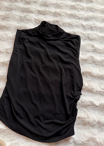 Yüksek Yakalı Siyah Hamile Atlet - Görsel 3