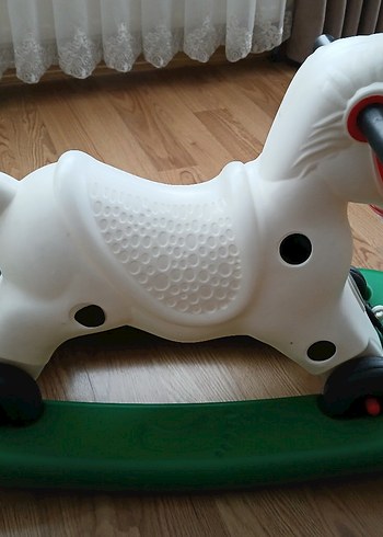 Beyaz Plastik Sallanan At Oyuncağı pilsan marka - Görsel 2