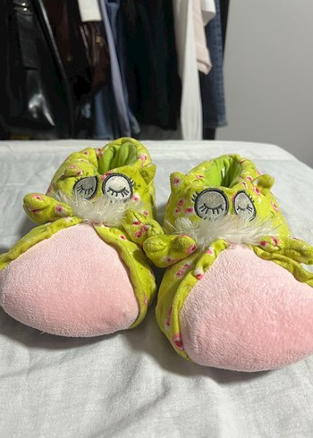 Nakışlı Pembe Kız Çocuk Panduf - Görsel 2