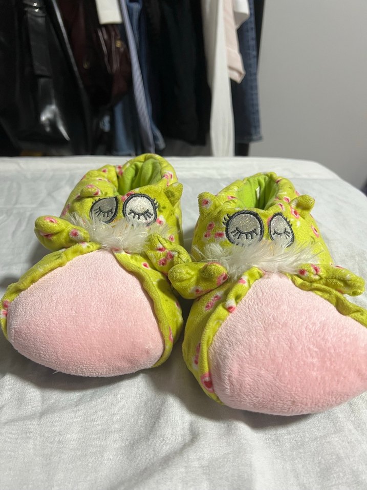 Nakışlı Pembe Kız Çocuk Panduf - Görsel 2