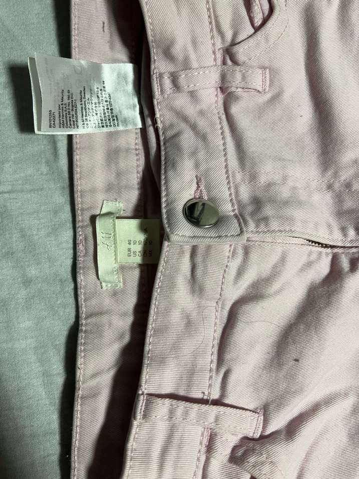 Düğmeli Pembe   Şort - Görsel 2