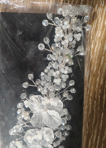 Beyaz Boncuklu Bohem Saç Aksesuarı - Görsel 5