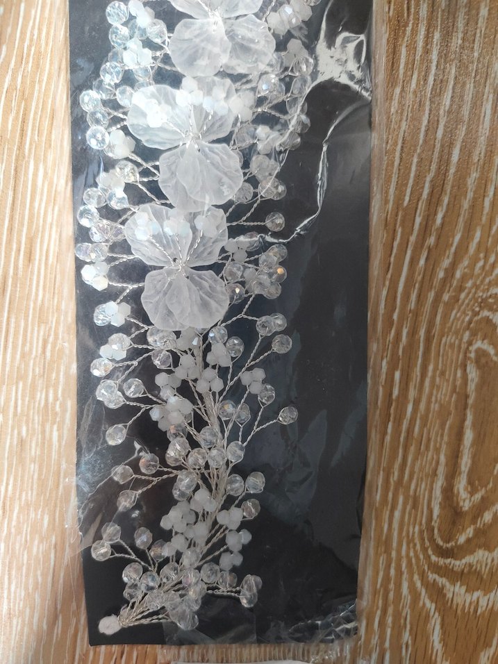 Beyaz Boncuklu Bohem Saç Aksesuarı - Görsel 2