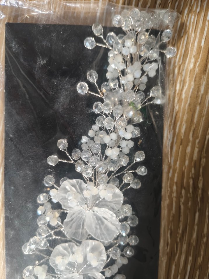 Beyaz Boncuklu Bohem Saç Aksesuarı - Görsel 5