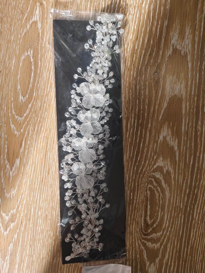 Beyaz Boncuklu Bohem Saç Aksesuarı - Görsel 3